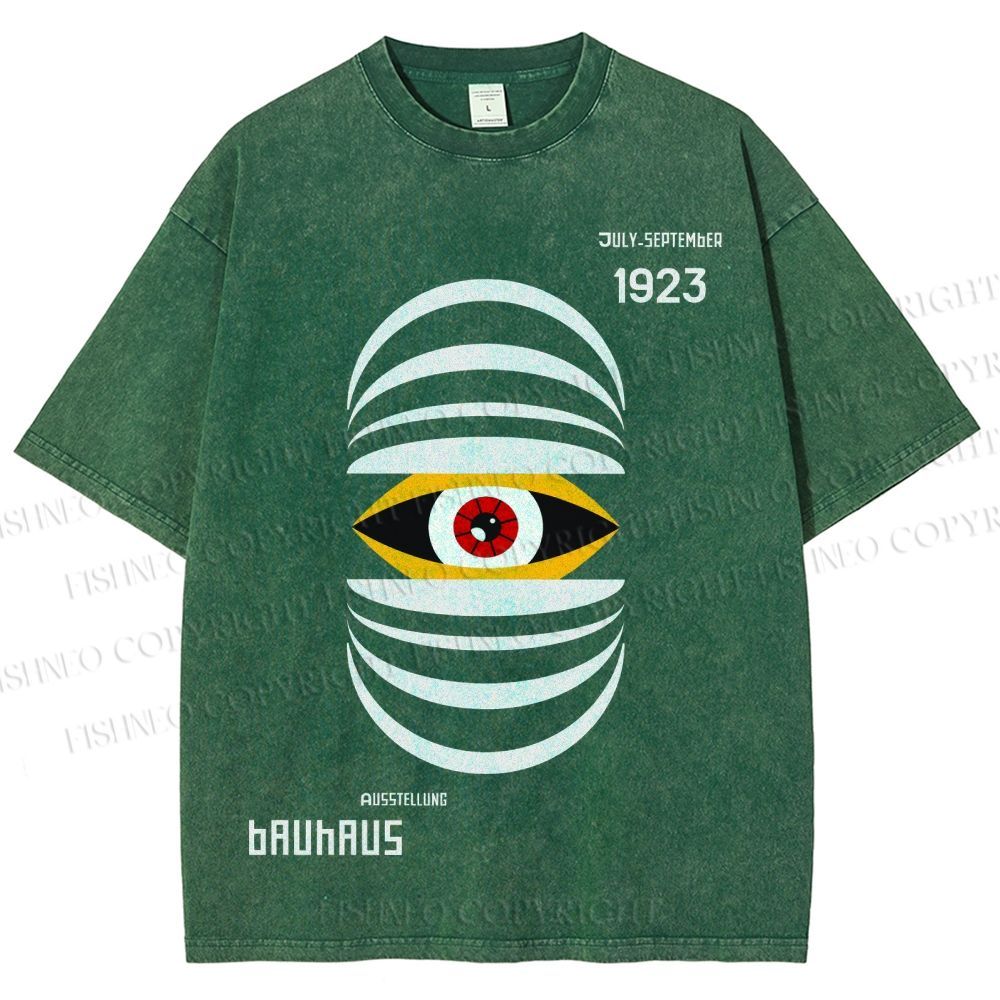 Unisex Bauhaus Eyes Printed Washed Tee