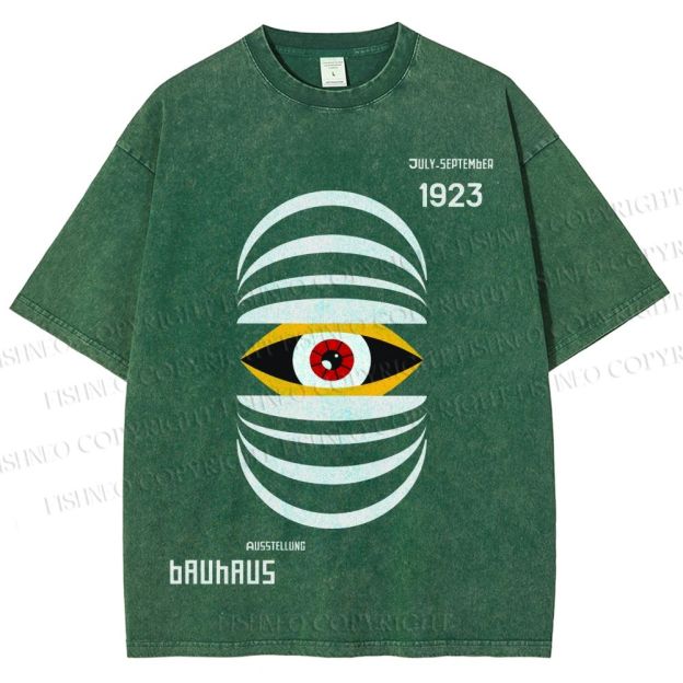 Unisex Bauhaus Eyes Printed Washed Tee