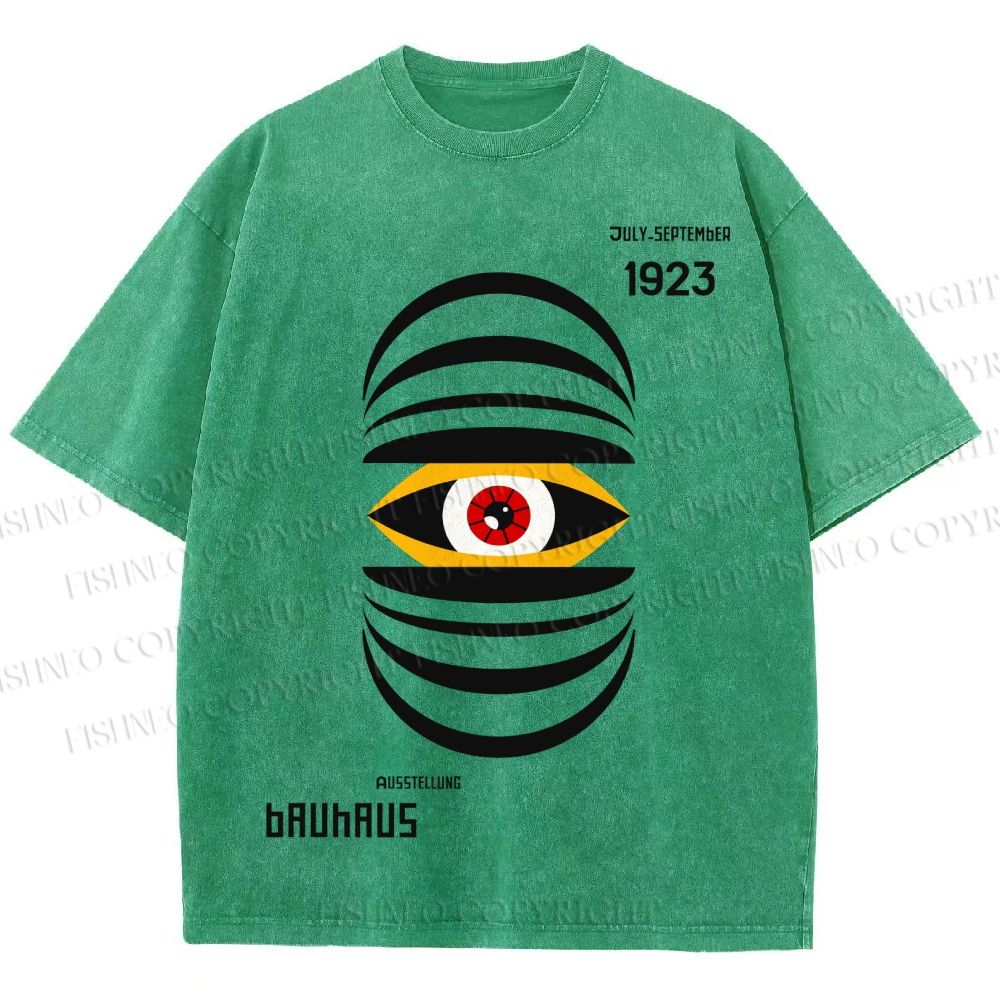 Unisex Bauhaus Eyes Printed Washed Tee