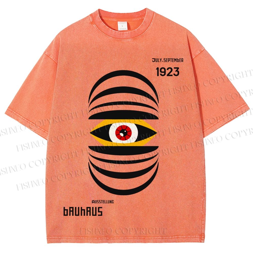 Unisex Bauhaus Eyes Printed Washed Tee