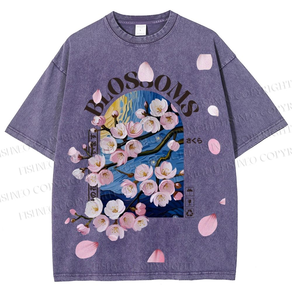 Unisex Kawaii Peach Aesthetic Printed Washed Tee