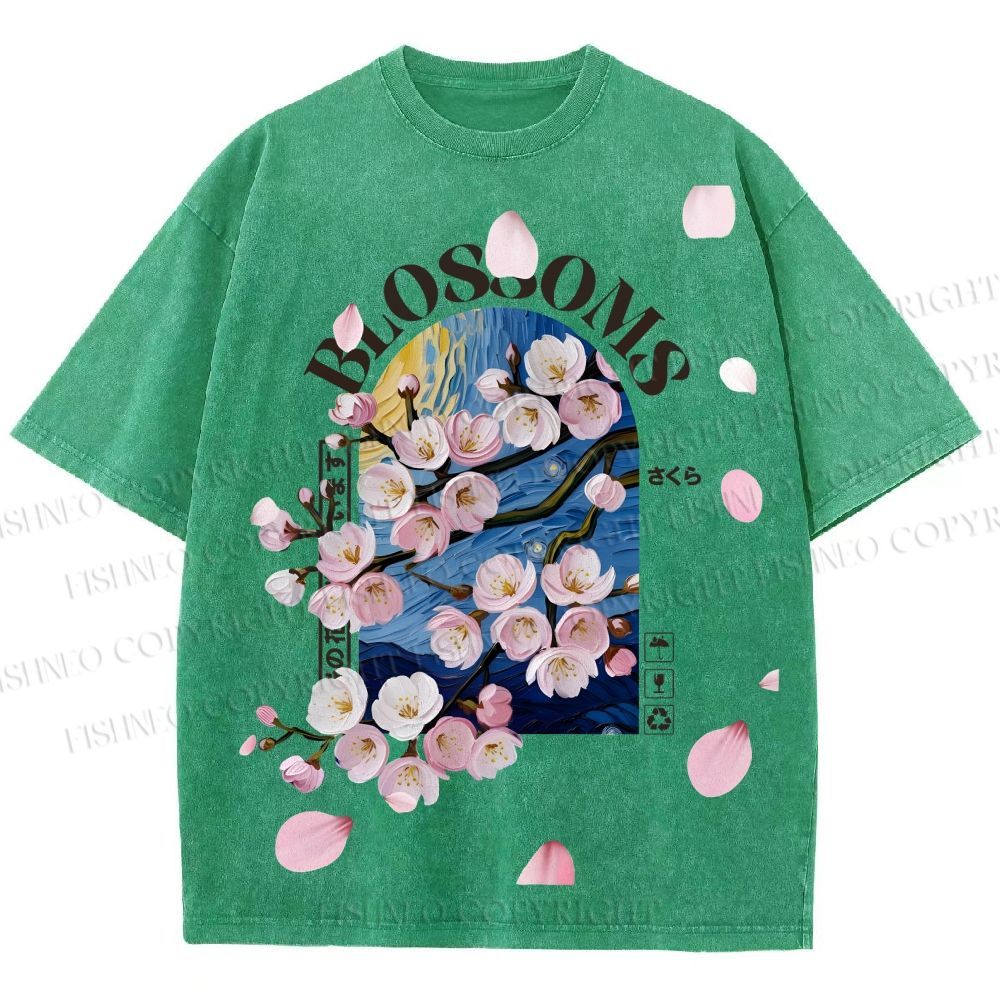 Unisex Kawaii Peach Aesthetic Printed Washed Tee