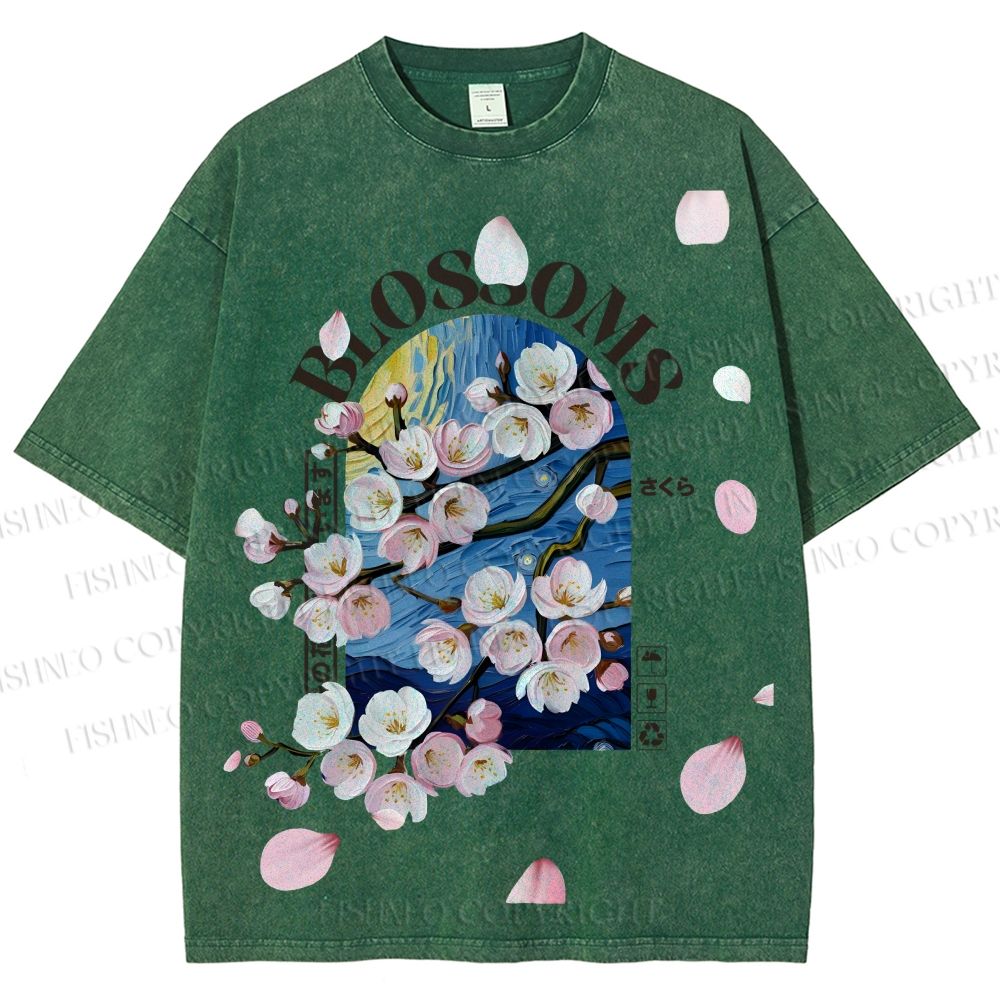 Unisex Kawaii Peach Aesthetic Printed Washed Tee