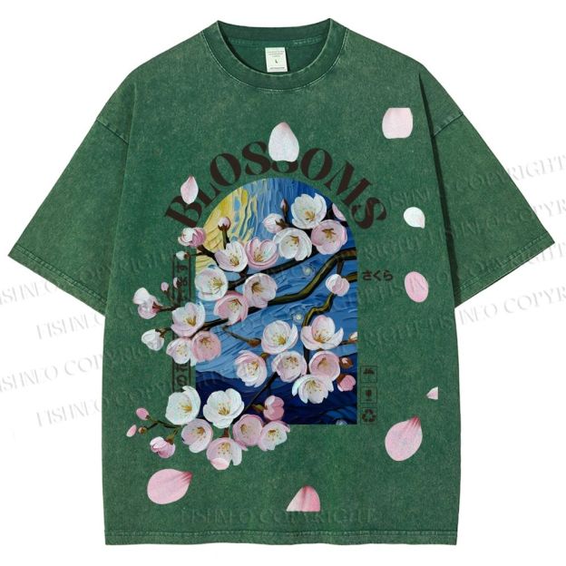 Unisex Kawaii Peach Aesthetic Printed Washed Tee