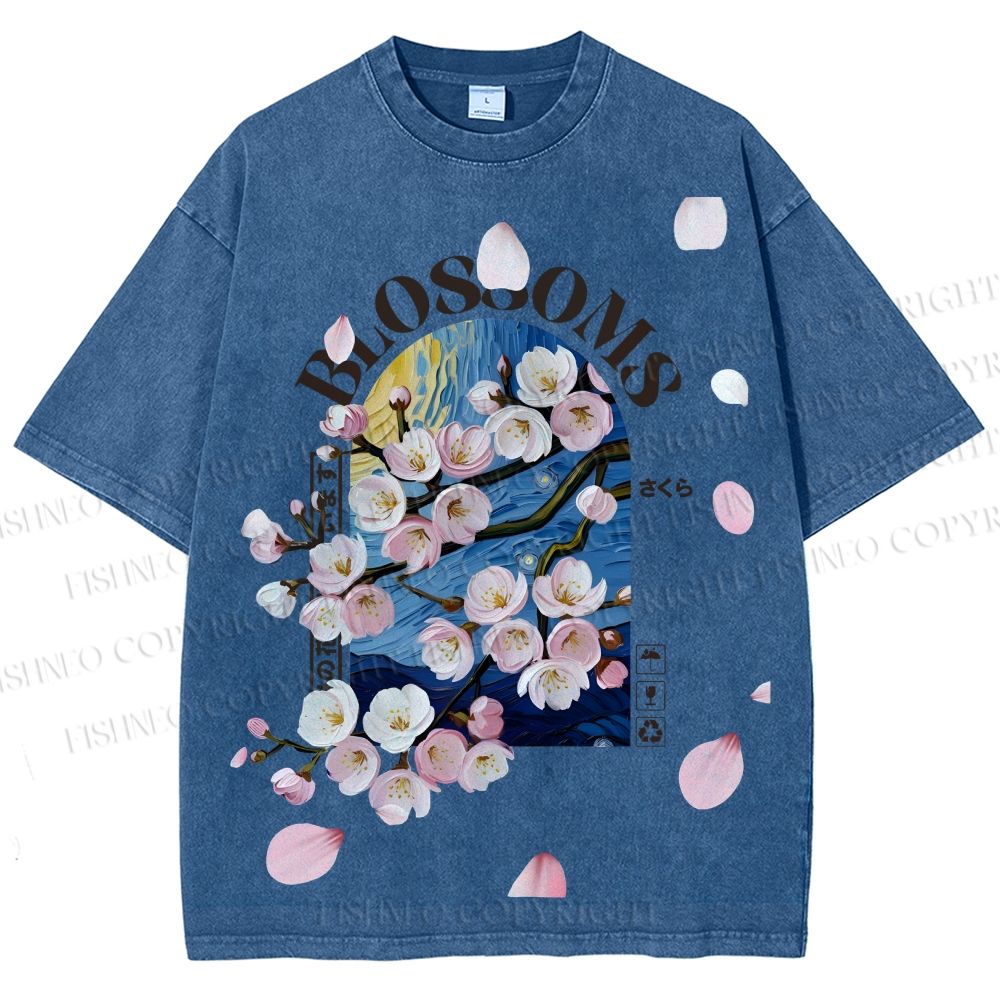 Unisex Kawaii Peach Aesthetic Printed Washed Tee