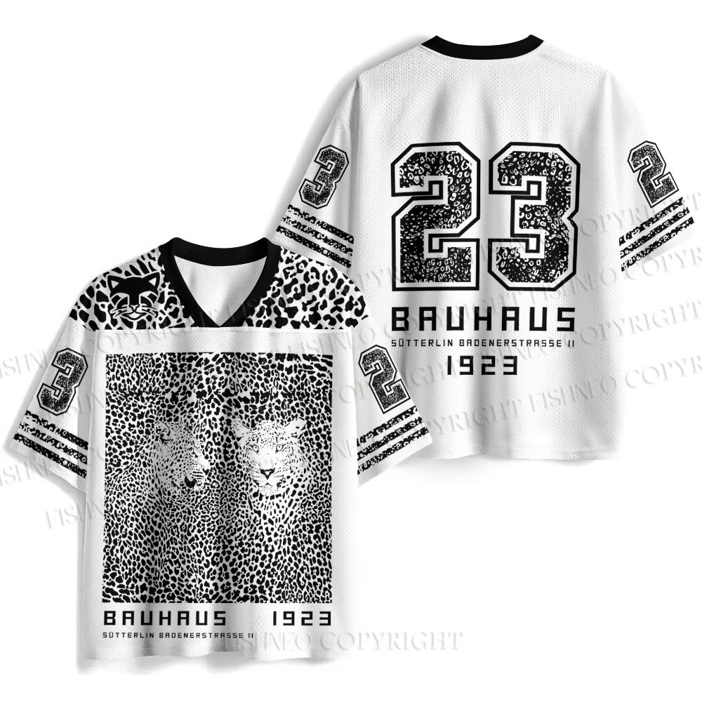 Bauhaus Style Leopard Jersey Shirts