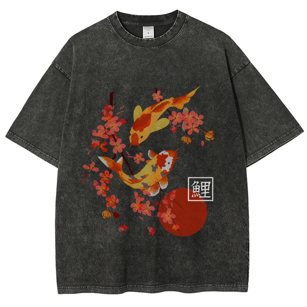 Japanese Koi Washed T-Shirt