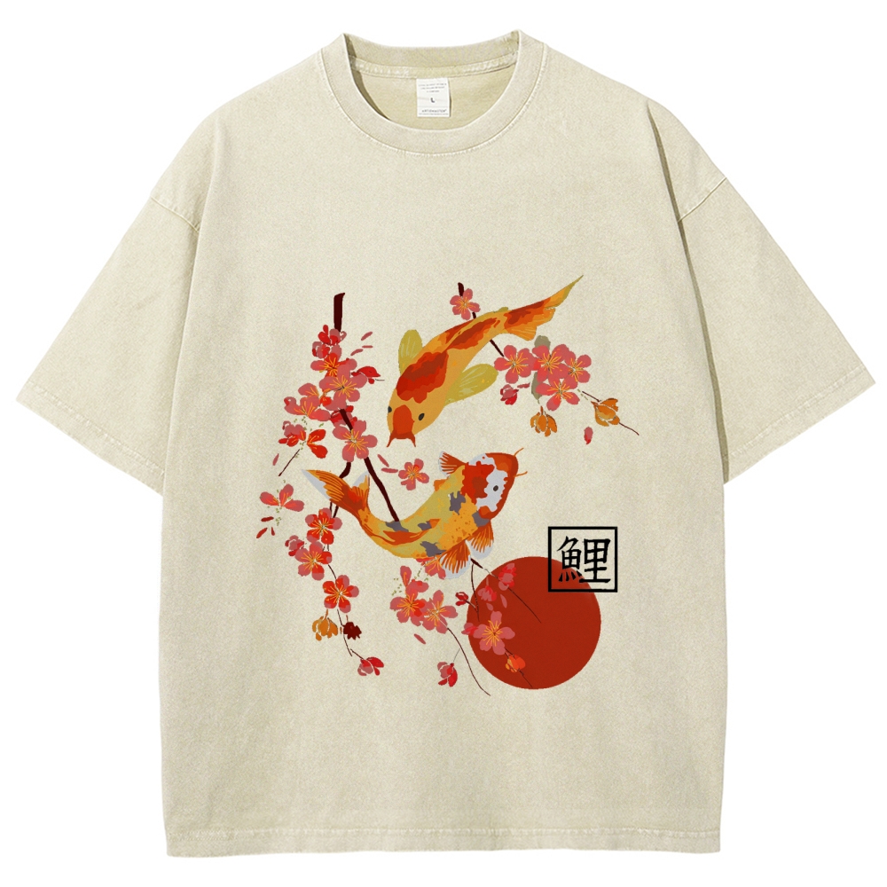 Japanese Koi Washed T-Shirt