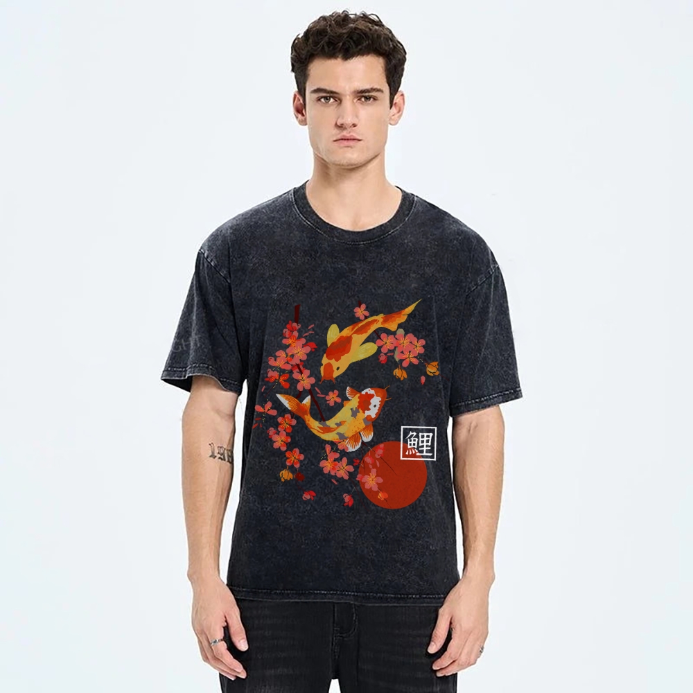 Japanese Koi Washed T-Shirt
