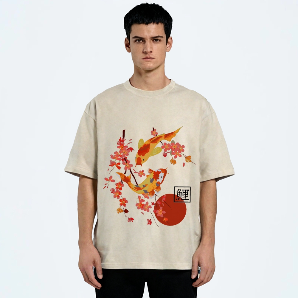 Japanese Koi Washed T-Shirt