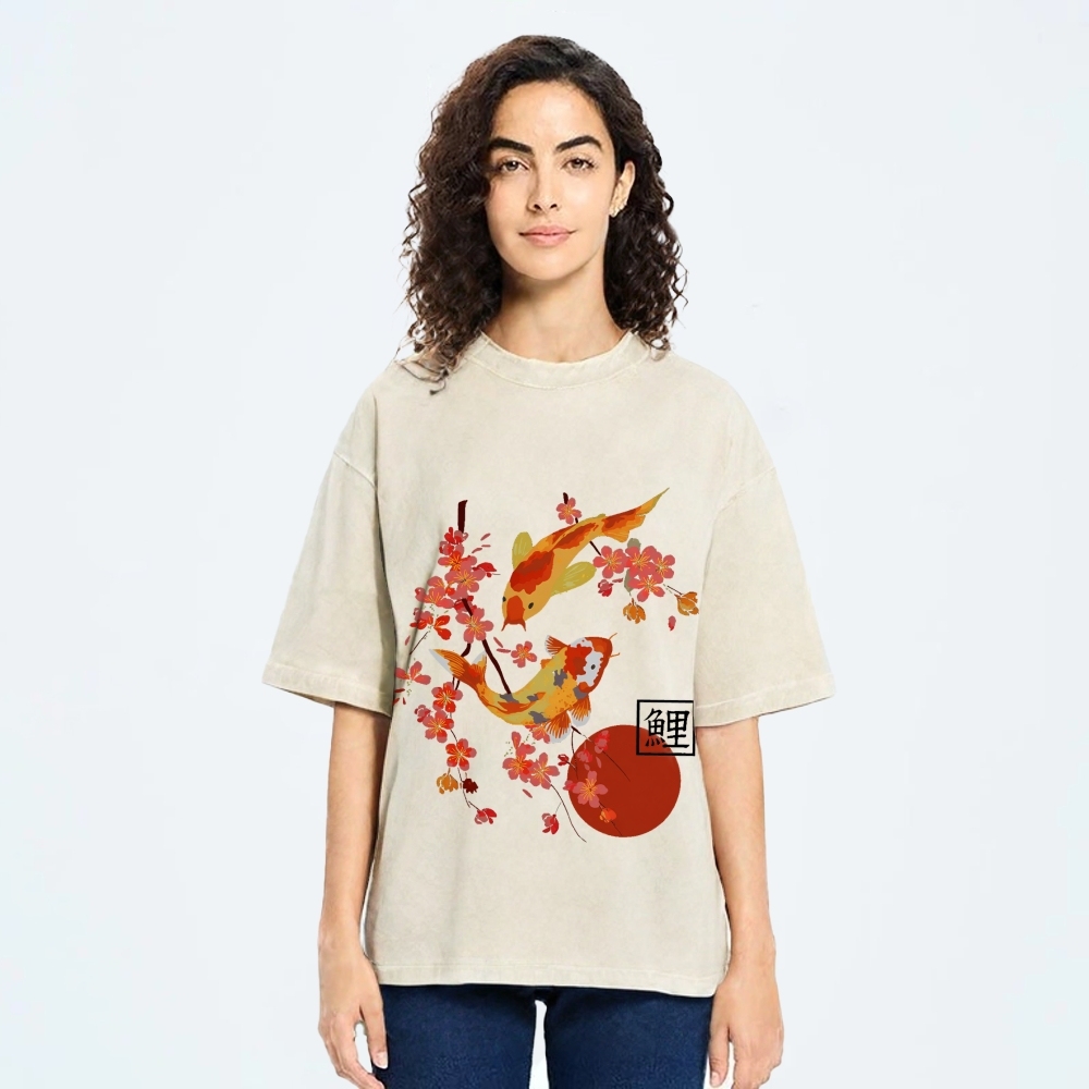 Japanese Koi Washed T-Shirt