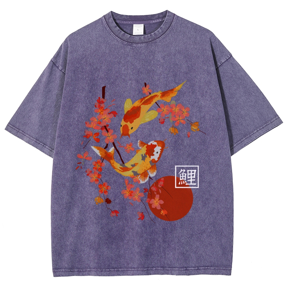 Japanese Koi Washed T-Shirt