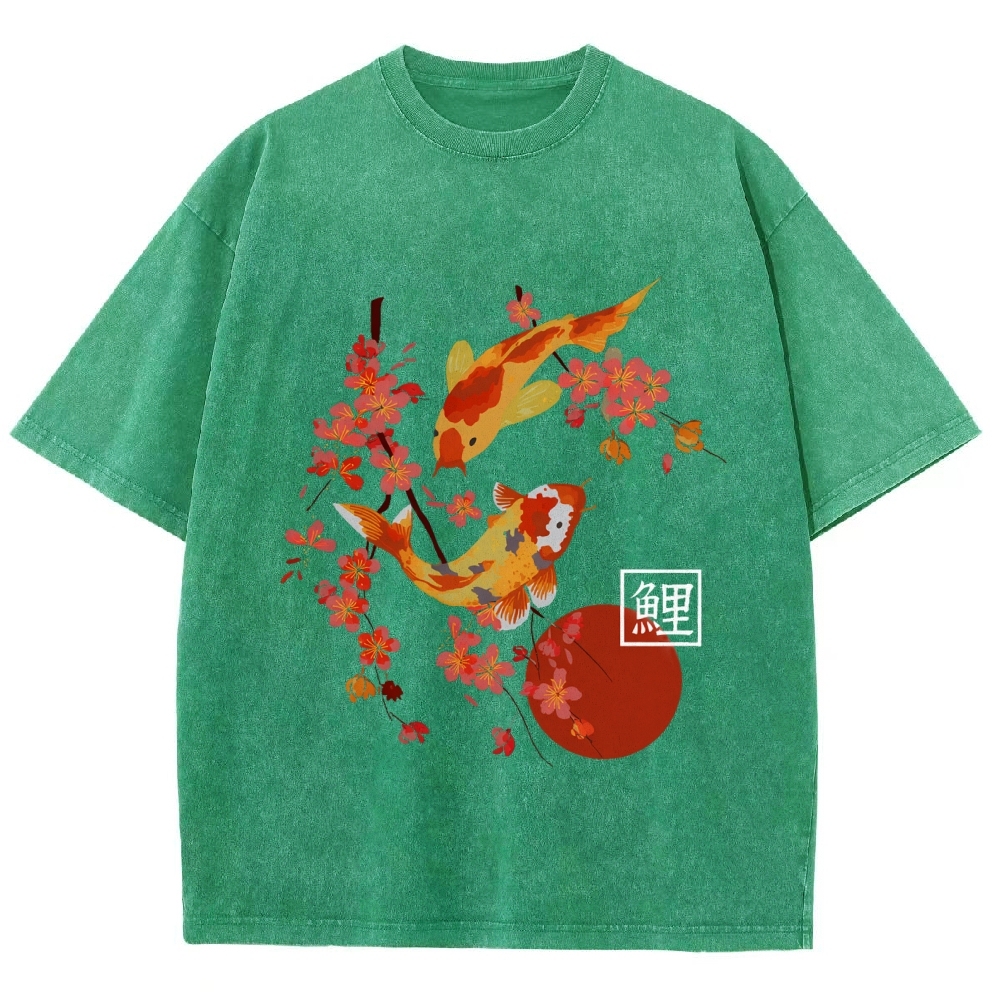 Japanese Koi Washed T-Shirt
