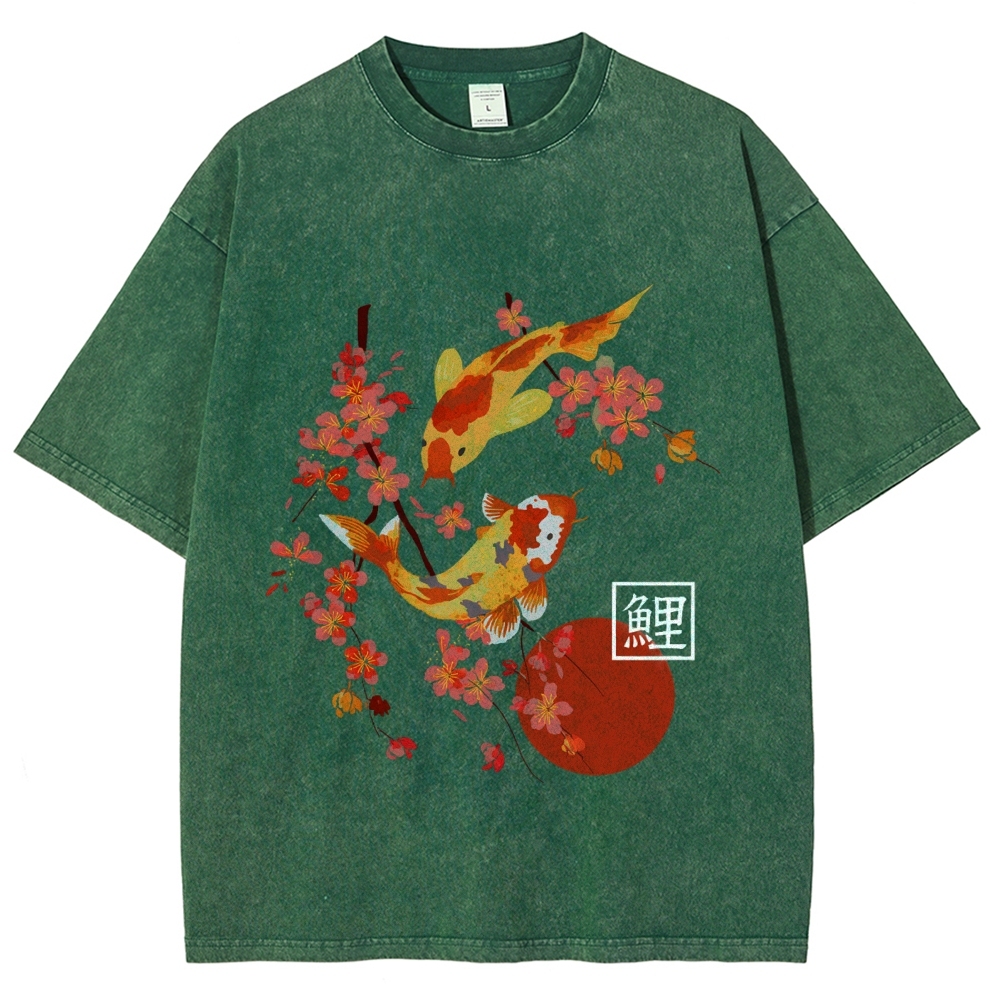 Japanese Koi Washed T-Shirt