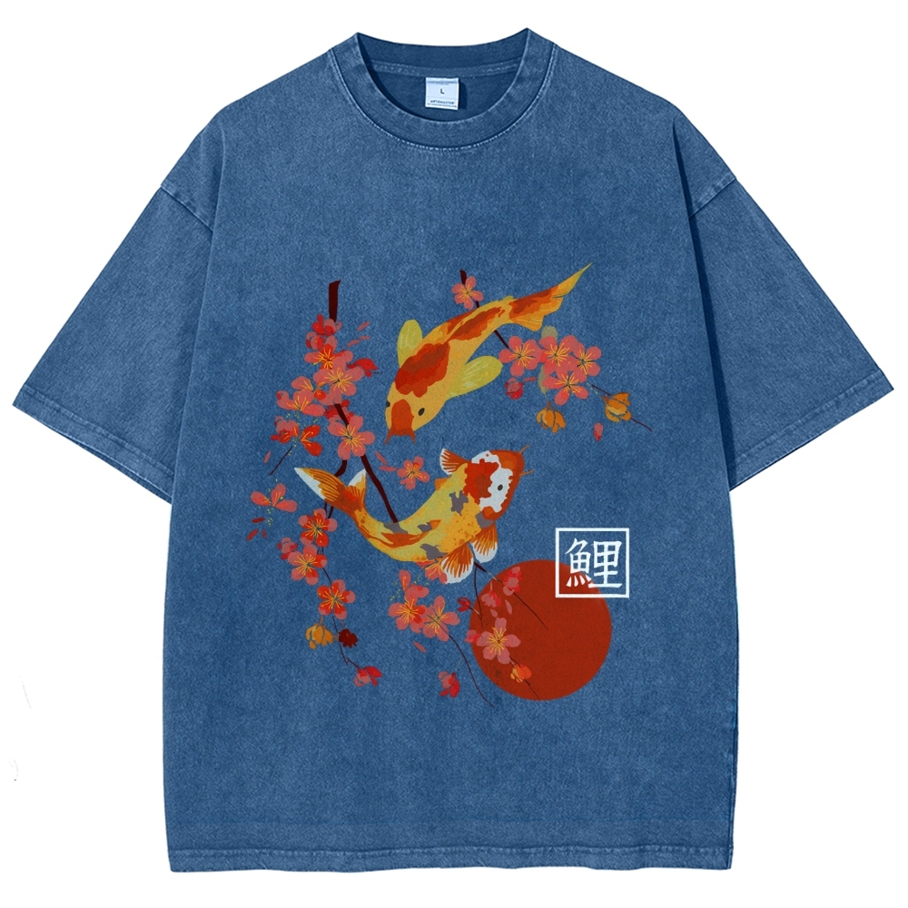 Japanese Koi Washed T-Shirt