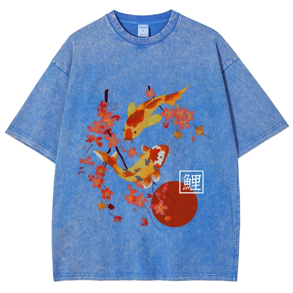 Japanese Koi Washed T-Shirt