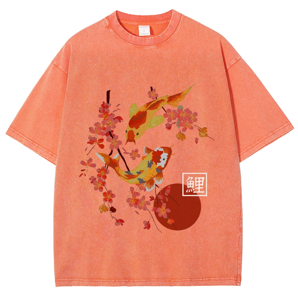Japanese Koi Washed T-Shirt