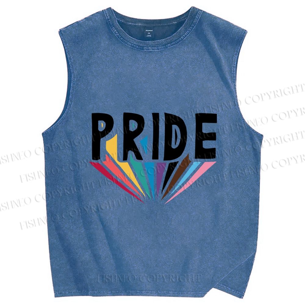 Unisex Pride Printed Washed Tank Top