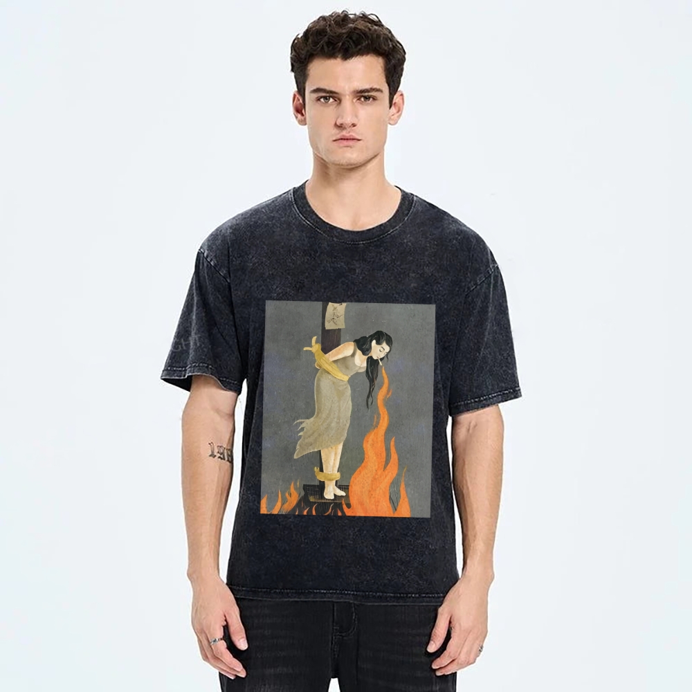 Unisex STAY CALM Printed Washed Tee