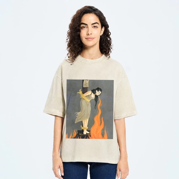 Unisex STAY CALM Printed Washed Tee