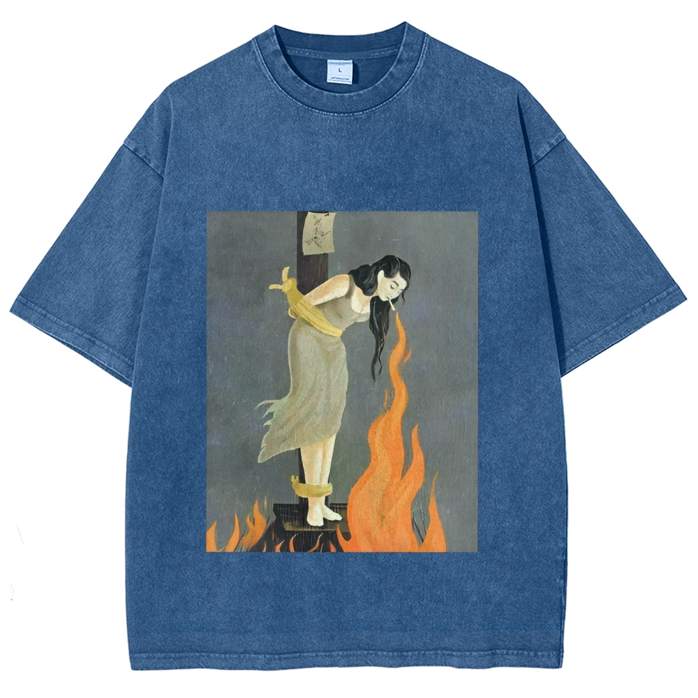 Unisex STAY CALM Printed Washed Tee