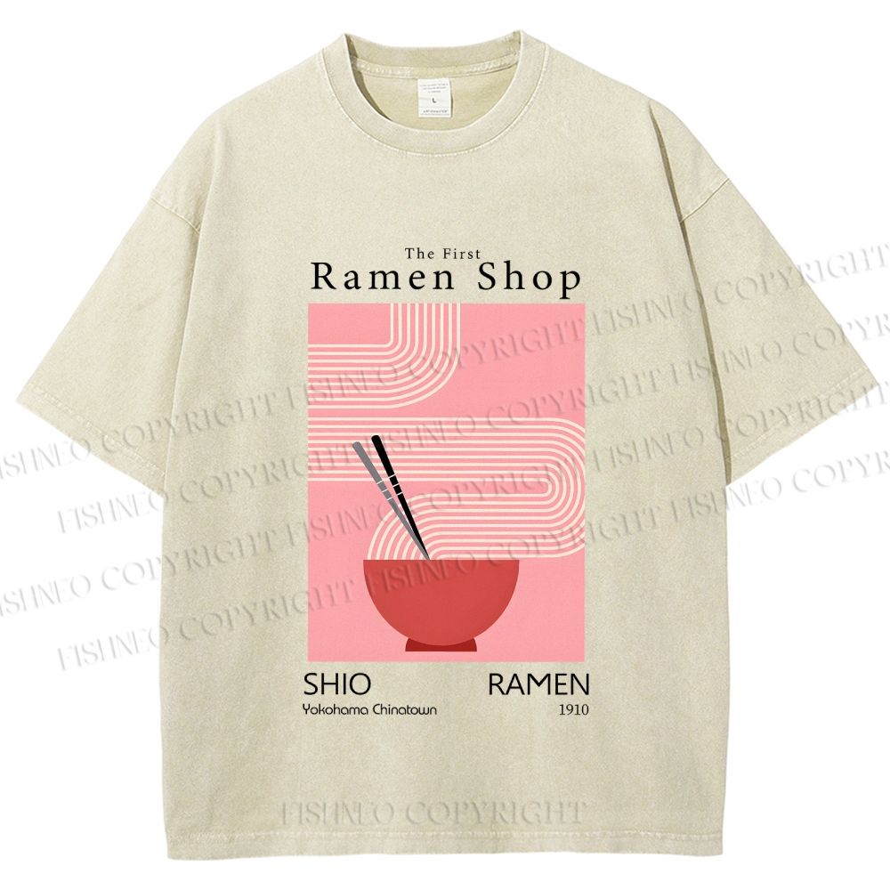 Unisex The First Ramen Shop Printed Washed Tee