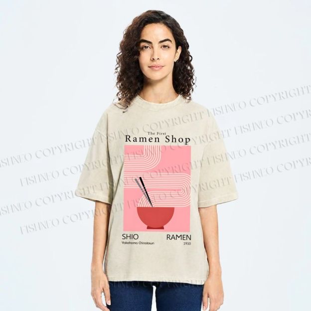 Unisex The First Ramen Shop Printed Washed Tee