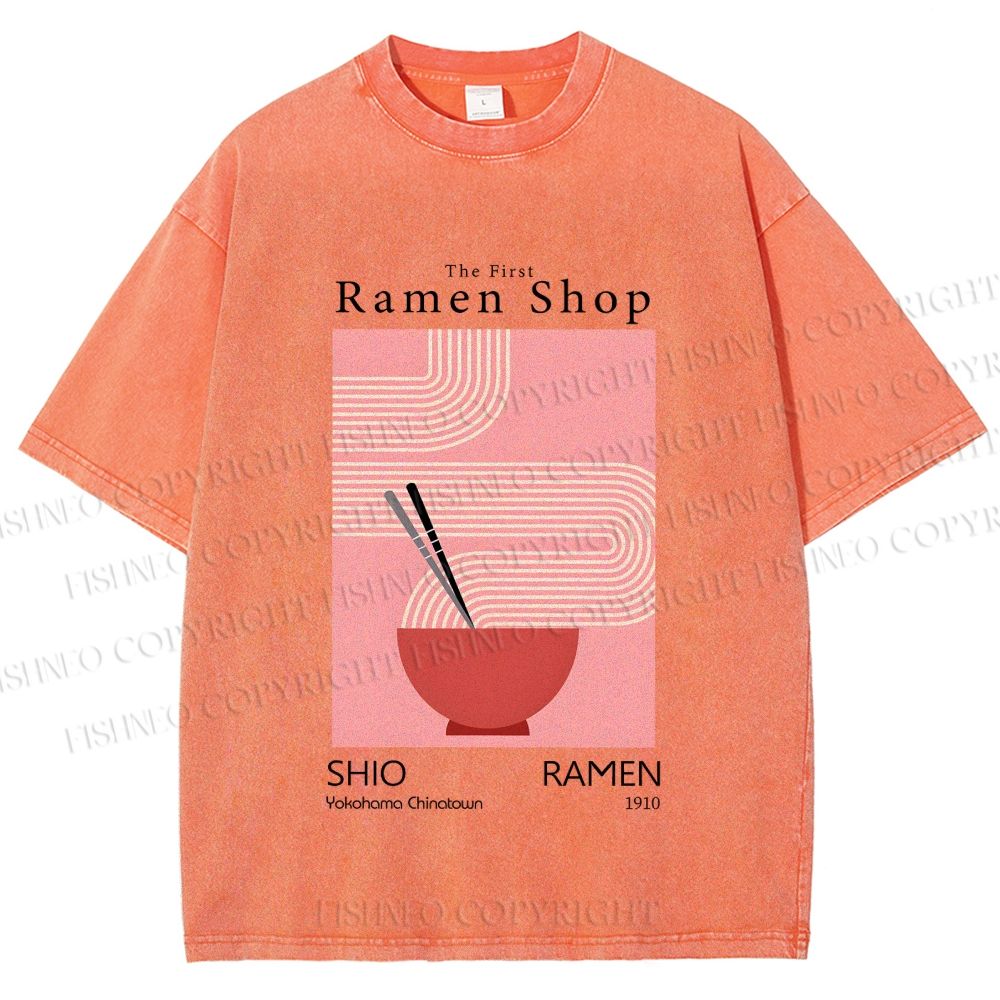 Unisex The First Ramen Shop Printed Washed Tee