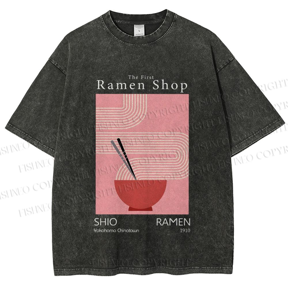 Unisex The First Ramen Shop Printed Washed Tee