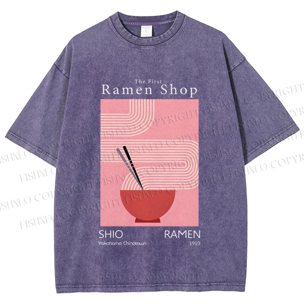 Unisex The First Ramen Shop Printed Washed Tee