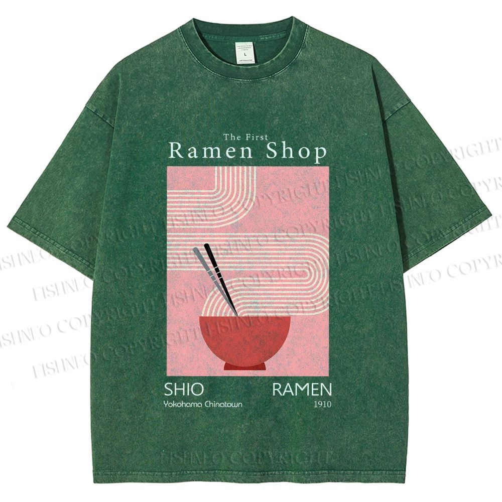 Unisex The First Ramen Shop Printed Washed Tee