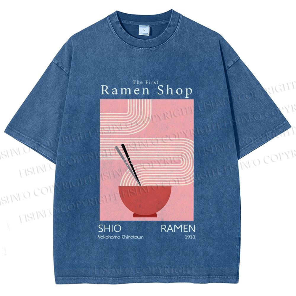 Unisex The First Ramen Shop Printed Washed Tee