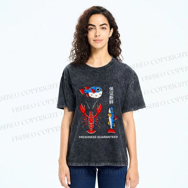 Unisex Guaranteed Freshness Printed Washed Tee