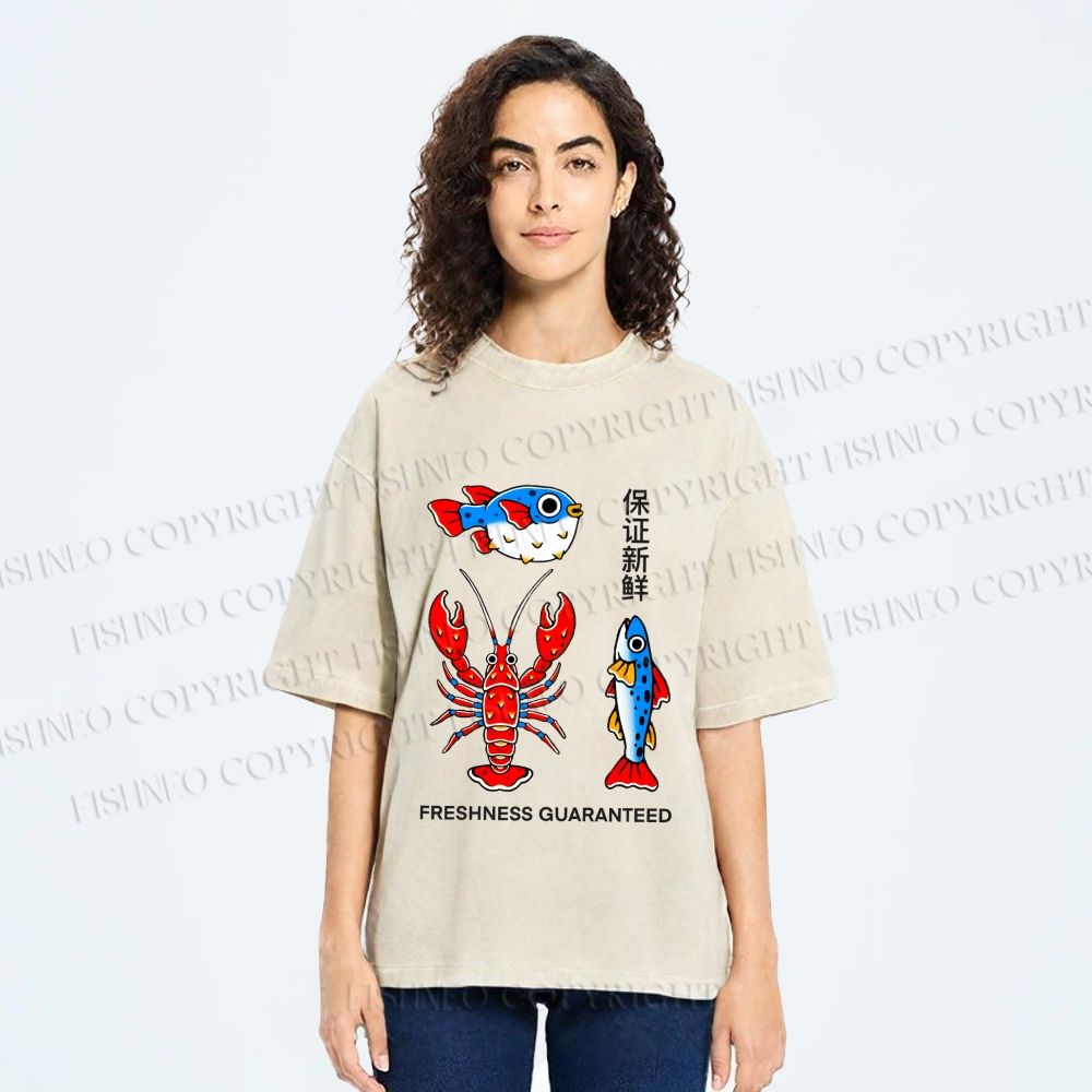 Unisex Guaranteed Freshness Printed Washed Tee