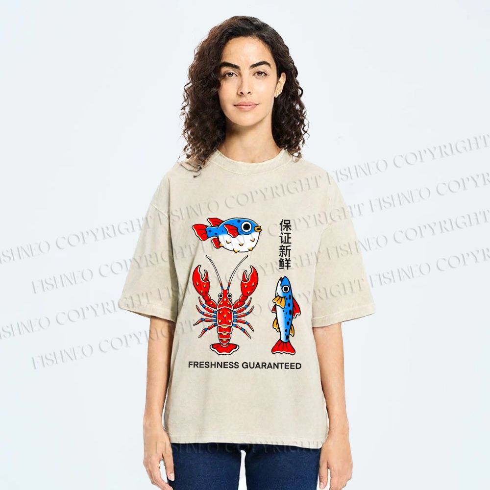 Unisex Guaranteed Freshness Printed Washed Tee