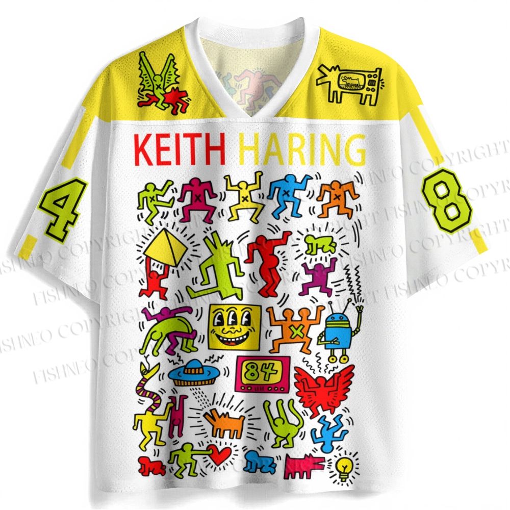 Keith Haring Dancing Figures Jersey Shirts