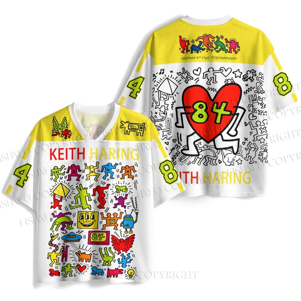 Keith Haring Dancing Figures Jersey Shirts