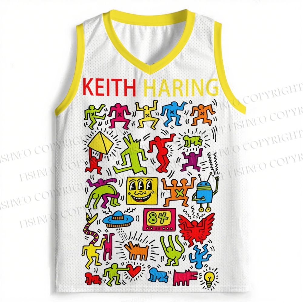 Keith Haring Dancing Figures Jersey Tank