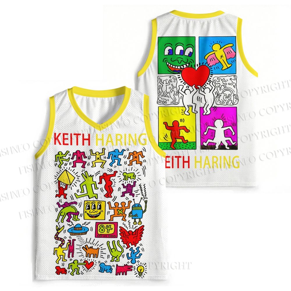 Keith Haring Dancing Figures Jersey Tank