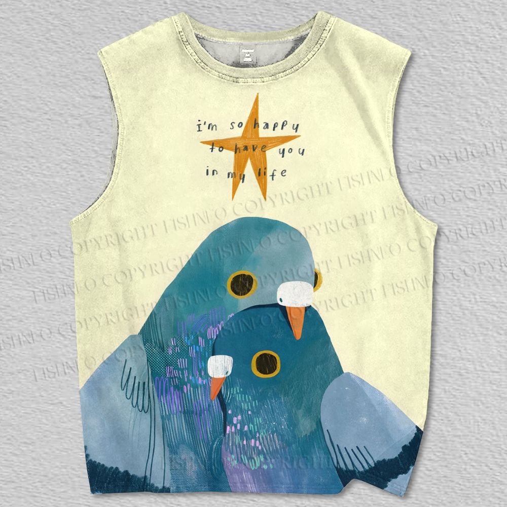 Unisex Happy To Have You Printed Tank Top