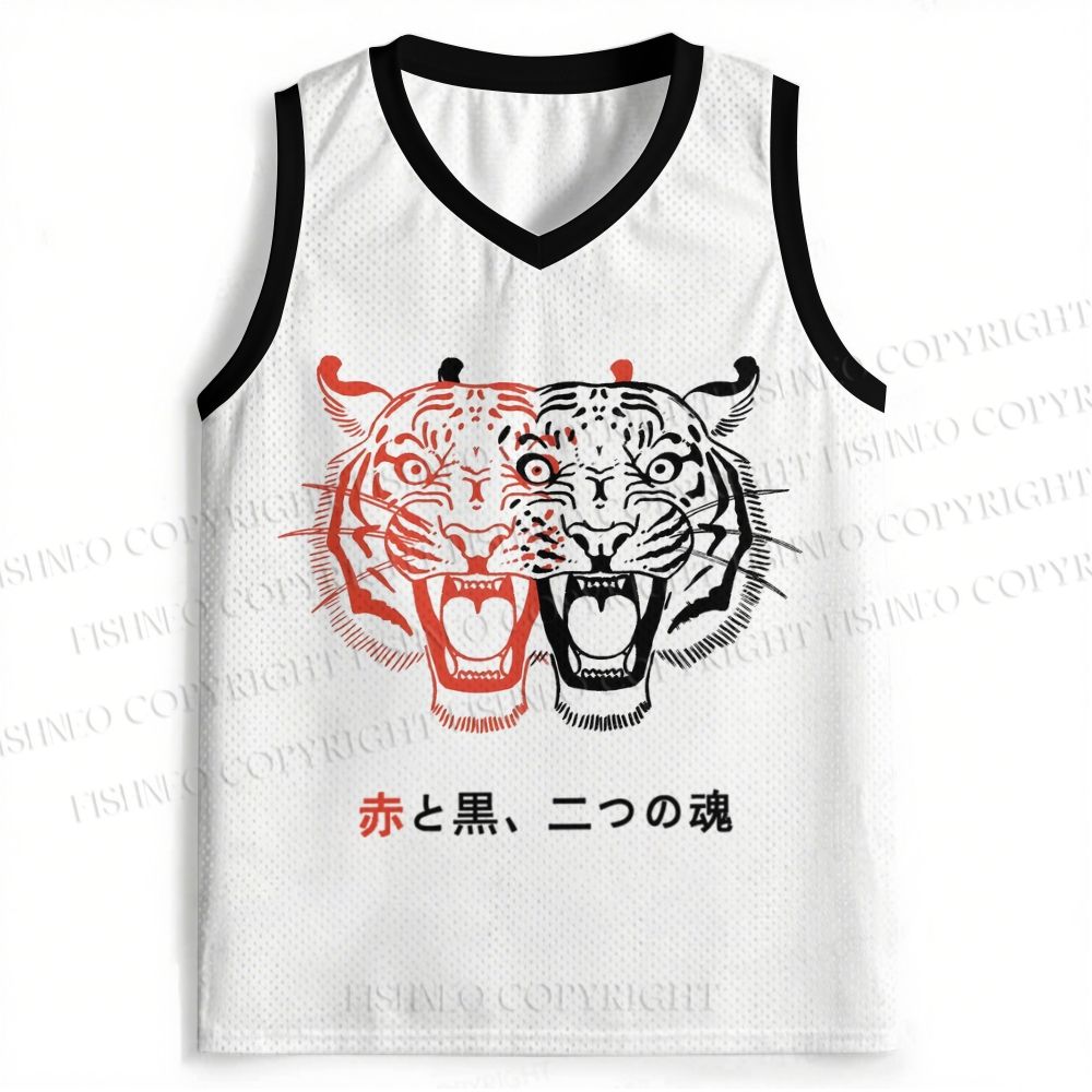 Classic Patchwork Tiger Printed Jersey Tank