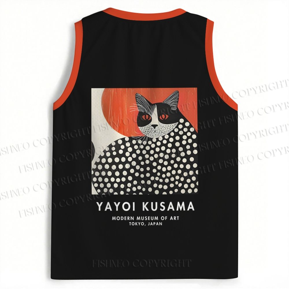 Yayoi Kusama Cat Printed Jersey Tank
