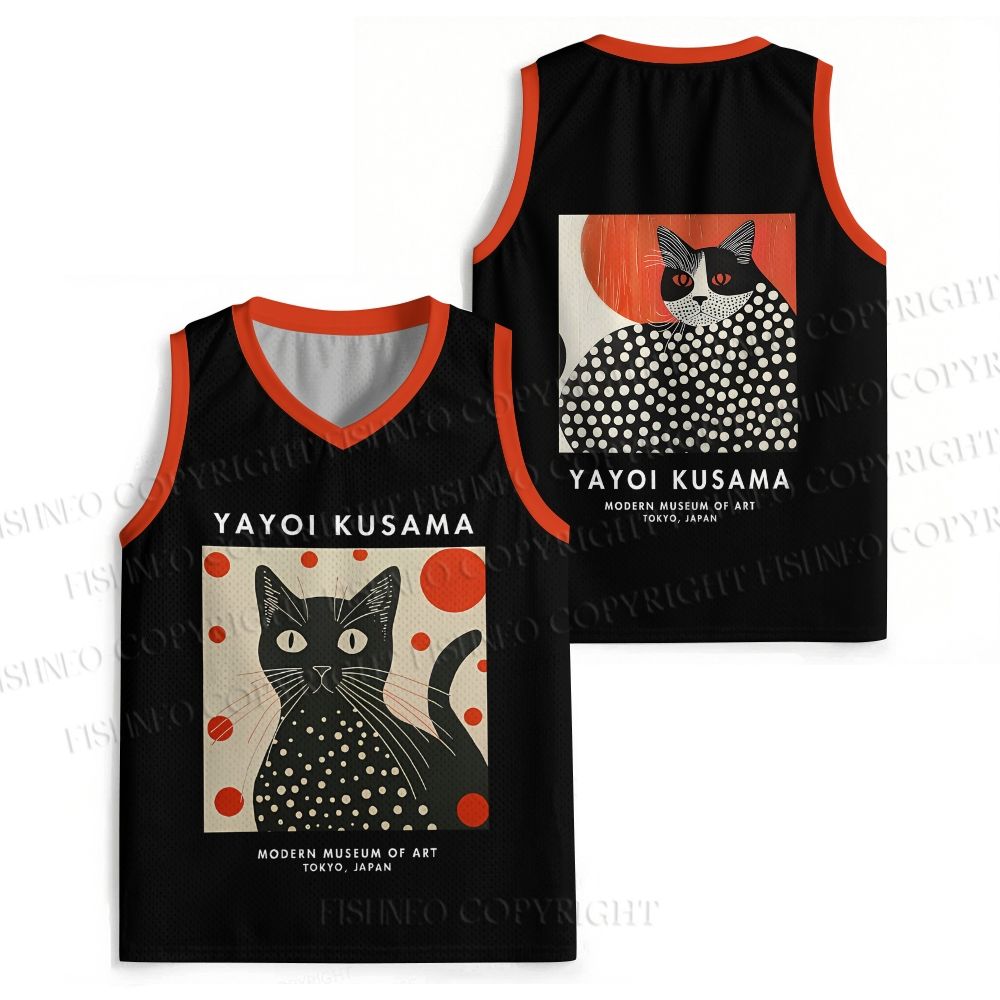 Yayoi Kusama Cat Printed Jersey Tank