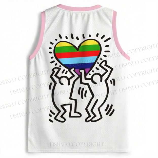 Keith Haring In Love Rainbow Jersey Tank