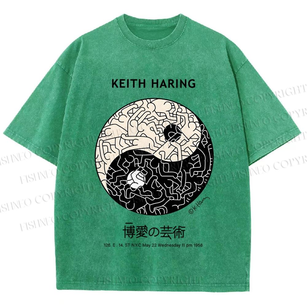 Unisex Keith Haring The Art of Philanthropy Printed Washed Tee