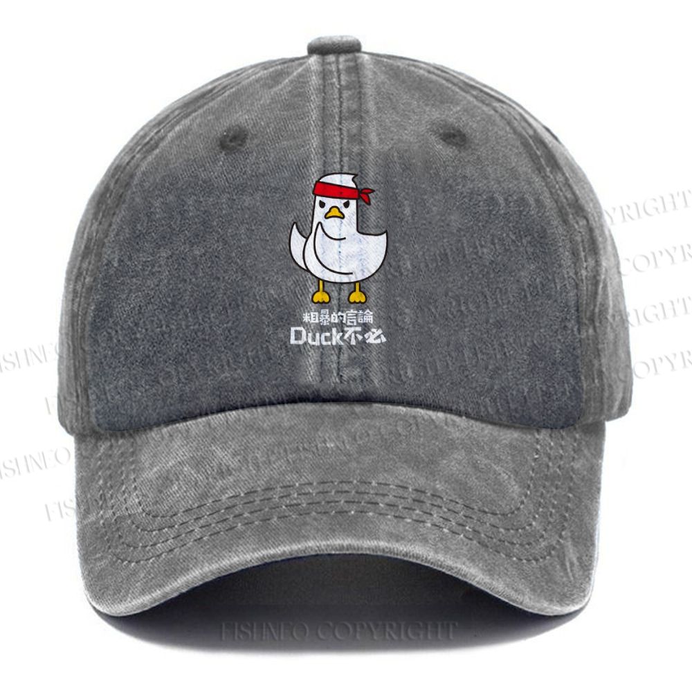 Unisex Vintage Duck Printed Casual Washed Cap
