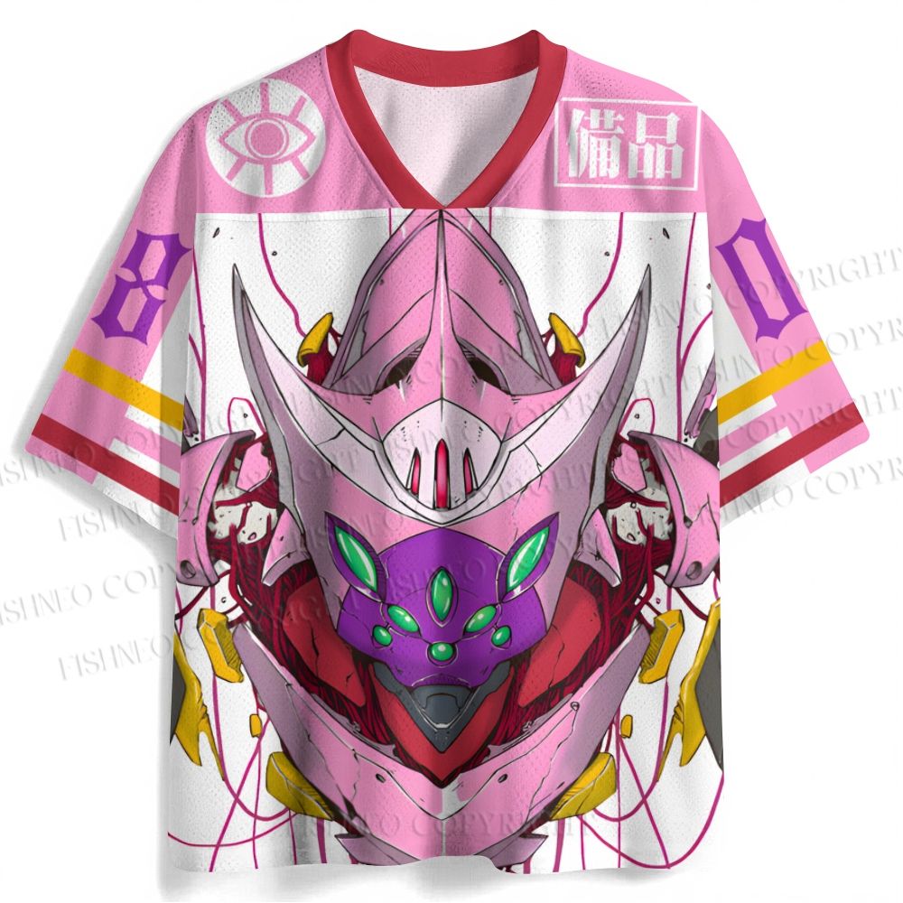 Neon Genesis Evangelion Unit 08 Jersey Shirts