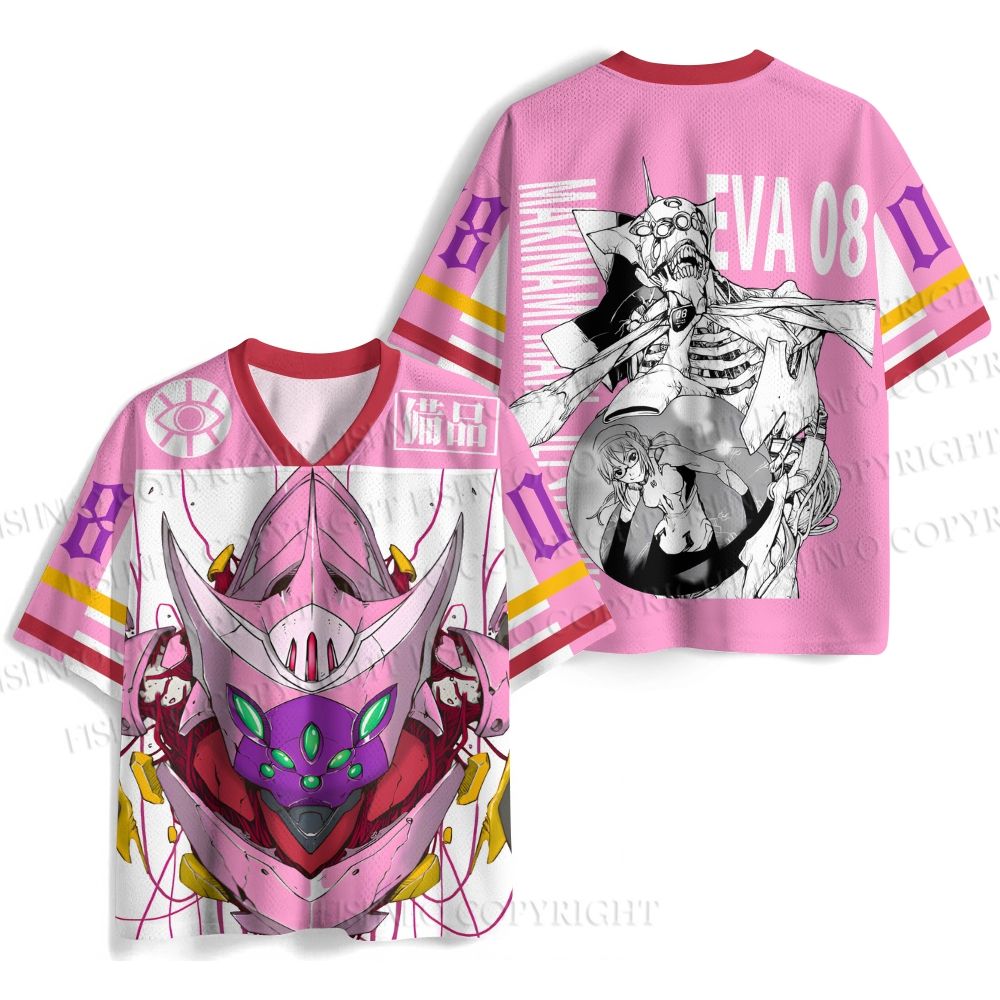 Neon Genesis Evangelion Unit 08 Jersey Shirts
