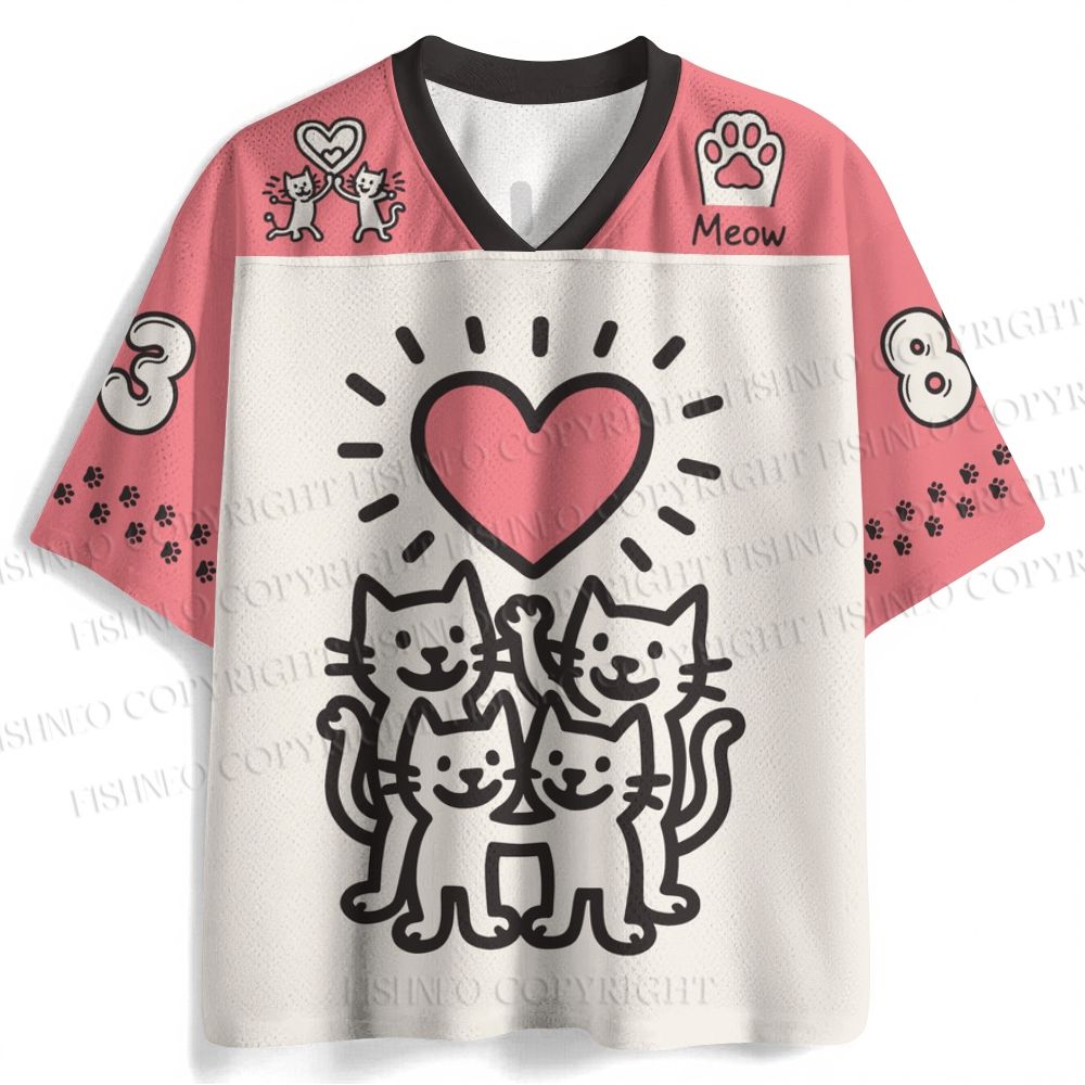 Keith Haring Cat Heart Jersey Shirts