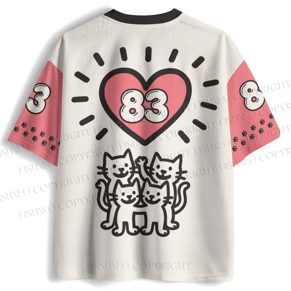 Keith Haring Cat Heart Jersey Shirts